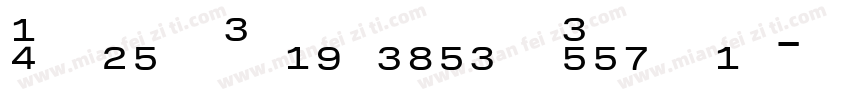 NumbersClaimcheck Regular字体转换